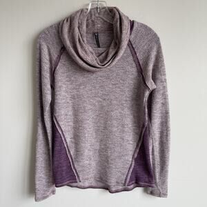 Khul Women's Cowl Neck Pullover Wool Blend Sweater Sz Small Purple Comfy Warm